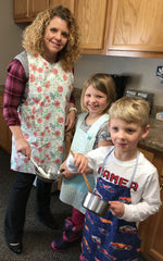 Load image into Gallery viewer, Little Sister & Brother Apron Printed Pattern by Mari Mulari