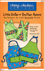Load image into Gallery viewer, Little Sister & Brother Apron Printed Pattern by Mari Mulari