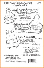Load image into Gallery viewer, Little Sister & Brother Apron Printed Pattern by Mari Mulari