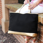 Load image into Gallery viewer, Cabana Tote (Black)