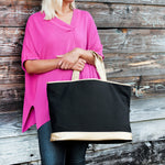 Load image into Gallery viewer, Cabana Tote (Black)