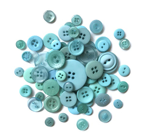 Buttons Mason Jars, Bali Blue