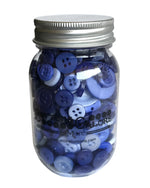 Load image into Gallery viewer, Buttons Mason Jars, Periwinkle Garden
