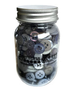 Load image into Gallery viewer, Buttons Mason Jars, Smokey Greys