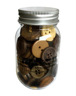 Load image into Gallery viewer, Buttons Mason Jars, Warm Cocoa