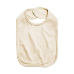 Load image into Gallery viewer, Embroidery Baby Bib with Velcro Closure, 100% Cotton, 2 Ply, (Natural)