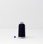 Load image into Gallery viewer, Navy Blue Color, Polyneon Machine Embroidery Thread, (#40 / #60 Weights, Ref. 1643), Various Sizes by MADEIRA