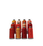 Load image into Gallery viewer, Orange Shade Colors: 1,100-yards Mini Snap Cones, Polyneon #40, Machine Embroidery Thread Collection, 12 units/pack by MADEIRA