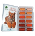 Load image into Gallery viewer, Orange Shade Colors: 1,100-yards Mini Snap Cones, Polyneon #40, Machine Embroidery Thread Collection, 12 units/pack by MADEIRA