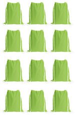 Load image into Gallery viewer, Sport Drawstring Bag, 100% Cotton, Lime Color