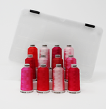 Load image into Gallery viewer, Pink Shade Colors: 1,100-yards Mini Snap Cones, Polyneon #40, Machine Embroidery Thread Collection, 12 units/pack by MADEIRA