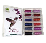 Load image into Gallery viewer, Purple Shade Colors: 1,100-yards Mini Snap Cones, Polyneon #40, Machine Embroidery Thread Collection, 12 units/pack by MADEIRA