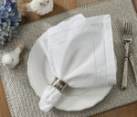 Load image into Gallery viewer, White Color Dinner Napkins (21" x 21") with Classic Swiss Dots