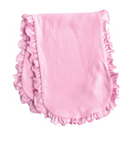 Load image into Gallery viewer, Sublimation Baby Burp Cloth with Ruffle Trim (Pink), 65% Polyester / 35% Cotton