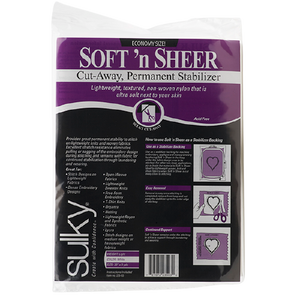 Cut-Away Soft'n Sheer Stabilizer, (20" x 1 yd Pkg / 20" x 3 yds Pkg), White Color  by SULKY