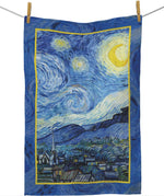 Load image into Gallery viewer, Tea Towel, "Starry Night" by Vincent Van Gogh