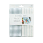 Load image into Gallery viewer, Tea Towels, Gingham & Pinstripe Grey-Cream, Set of 2