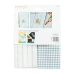 Load image into Gallery viewer, Tea Towels, Gingham & Pinstripe Grey-Cream, Set of 2