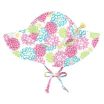 Load image into Gallery viewer, Toddler Brim Sun Protection Hat, (Ages: 2T - 4T), White Zinnia