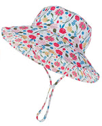 Load image into Gallery viewer, Toddler, Sun Protection Bucket Hat (Flowers & Leaves)