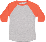 Load image into Gallery viewer, Toddler (Unisex) Raglan Baseball T-Shirt  (Vintage Heather / Vintage Orange)
