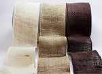 Load image into Gallery viewer, 4 Inch, Classic 100% Jute Burlap Ribbon with Wired Edge, 10 yards