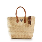 Load image into Gallery viewer, Woven Palm Leaf Tote --- Natural Color
