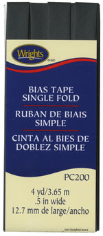 Load image into Gallery viewer, Single Fold Bias Tape, (4 yd x 0.5 in wide), Various Colors by WRIGHTS