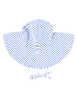 Load image into Gallery viewer, Baby Seersucker Blue Swim Hat, (Ages: 0-12M) by Ruffle Butts®