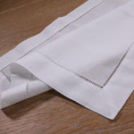 Load image into Gallery viewer, White Dinner Napkins with Classic Hemstitch, Various Sizes