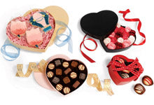 Heart Shape Box --- 3 pack --- Various Sizes --- Metallic Gold Color