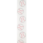Load image into Gallery viewer, Baseball Fast Pitch Satin Ribbon - White Color -- 1⅜&quot; x 25 Yards
