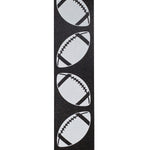 Load image into Gallery viewer, Homecoming Matte Footballs Cooler Ribbon –- Black / White Color -- 1⅜" x 25 Yards
