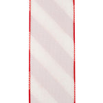 Load image into Gallery viewer, Outdoor Ribbon --- Candy Cane Grand Velvet Stripe Polypro Wired Edge Ribbon, Various Sizes
