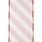 Load image into Gallery viewer, Outdoor Ribbon --- Candy Cane Grand Velvet Stripe Polypro Wired Edge Ribbon, Various Sizes
