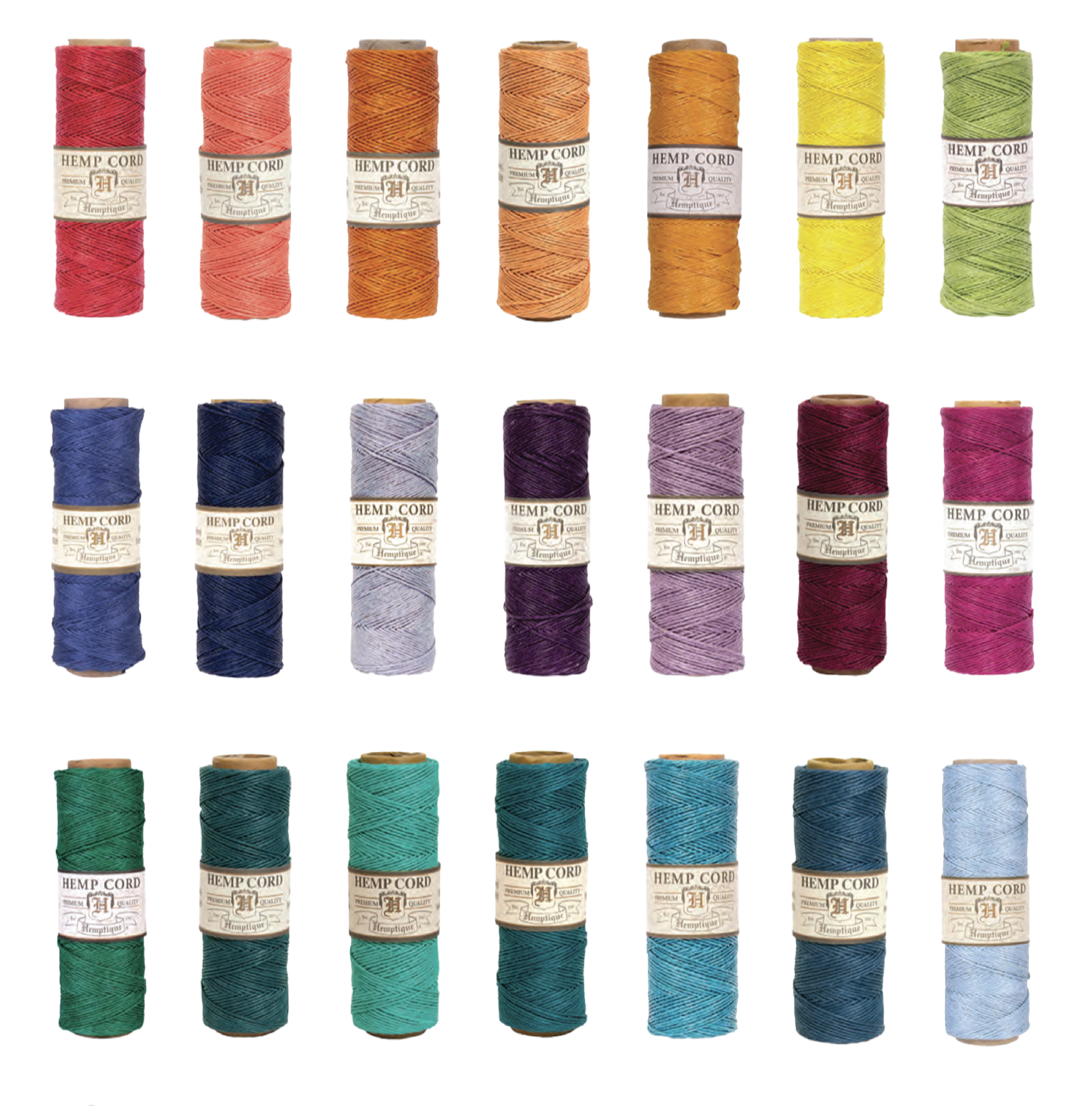 #10 -- (0.5mm) -- Hemp Cord Spools -- Various Colors by Hemptique®