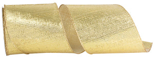 Outdoor Ribbon -- Gold Color -- Metallic Reflection Value Wire Edge -- Various Sizes