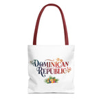 Load image into Gallery viewer, Tote Bag featuring Dominican Republic Design, Beach Bag, Travel Tote, Floral Tote, Summer Accessory, Gift for Travelers
