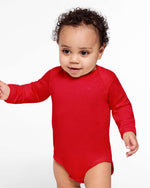 Load image into Gallery viewer, Baby Long Sleeve Jersey Bodysuit - 100% Cotton -- Red

