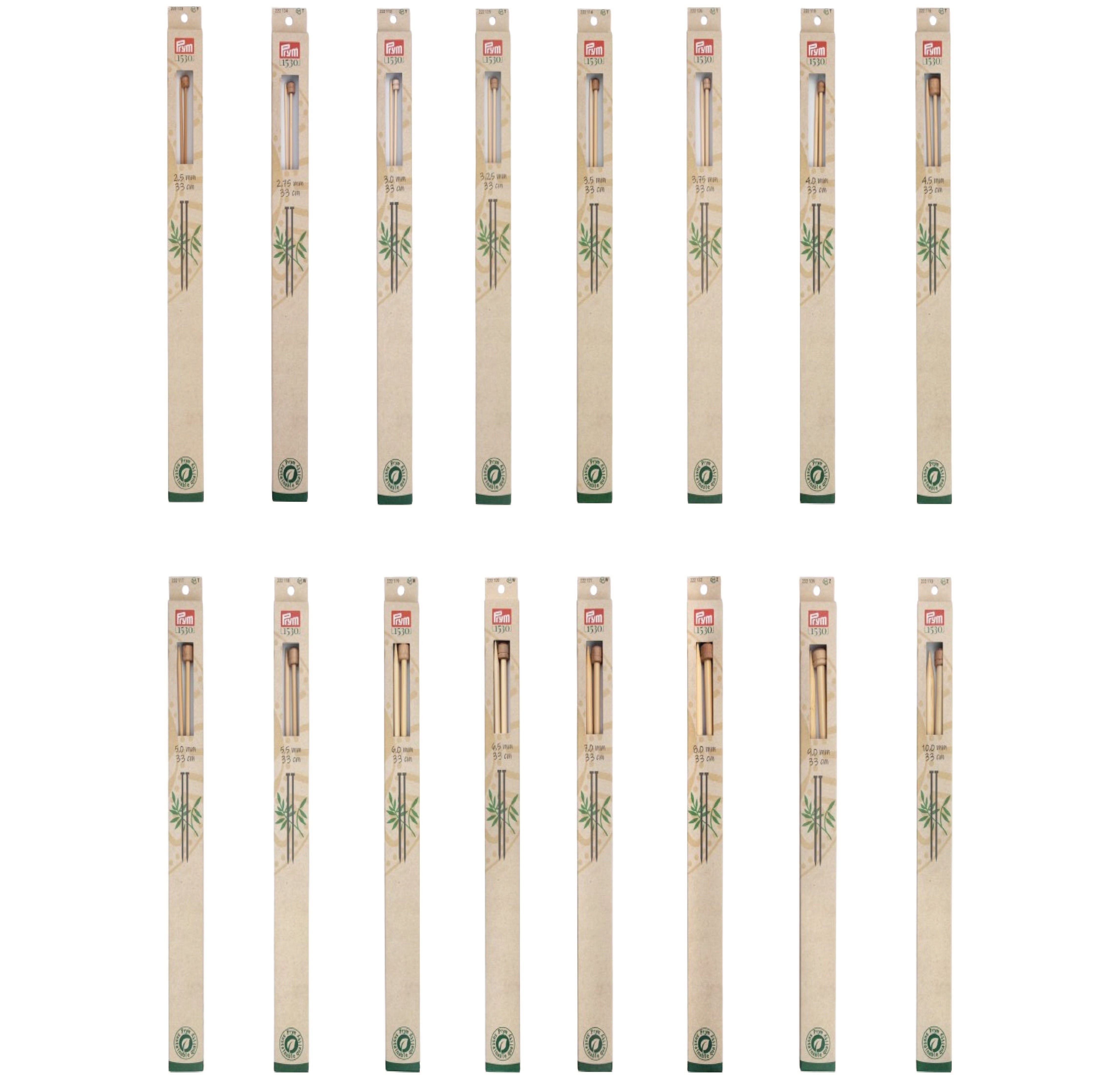 13" --- Single Point --- Bamboo Knitting Needles, Various Sizes by Prym®