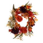 Load image into Gallery viewer, Orange / Burgundy Artificial Mum Lantern Wreath by Vickerman® --- Various Sizes
