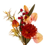 Load image into Gallery viewer, Orange / Burgundy Artificial Mum Lantern Wreath by Vickerman® --- Various Sizes
