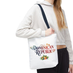 Load image into Gallery viewer, Tote Bag featuring Dominican Republic Design, Beach Bag, Travel Tote, Floral Tote, Summer Accessory, Gift for Travelers
