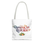 Load image into Gallery viewer, Tote Bag featuring Dominican Republic Design, Beach Bag, Travel Tote, Floral Tote, Summer Accessory, Gift for Travelers
