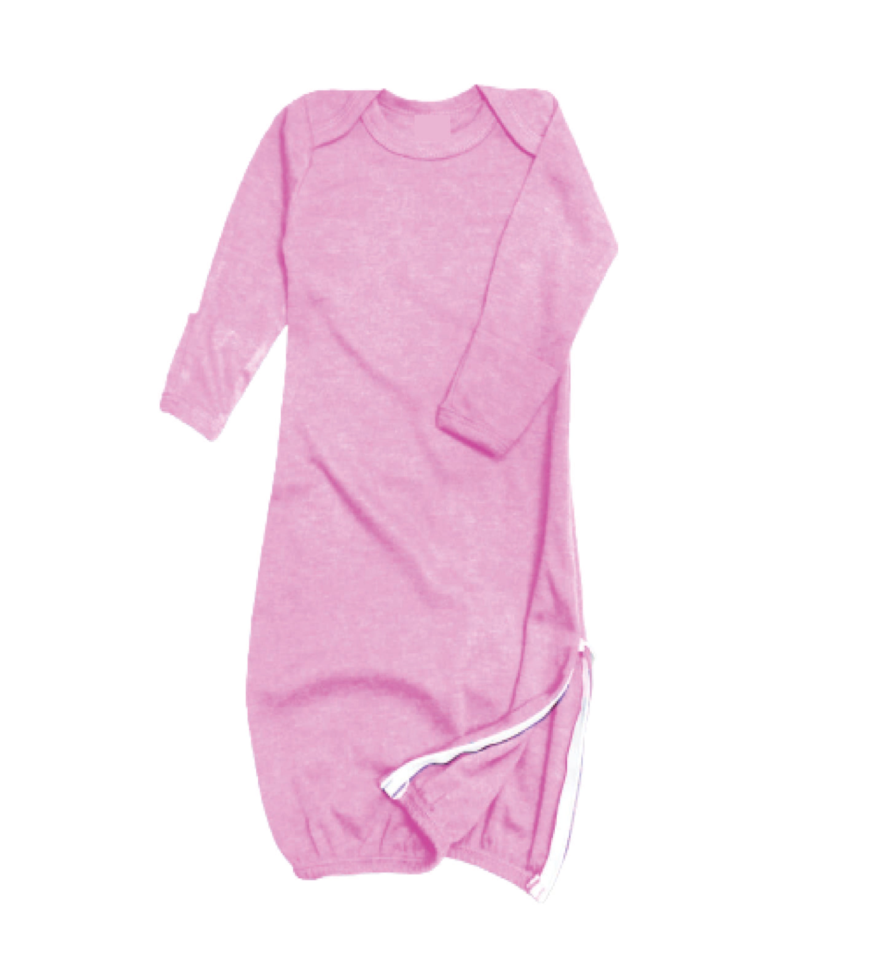 Sublimation Gown with Zipper, (65% Polyester - 35% Cotton), Candy Pink