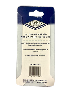 Embroidery Scissors (Double Curved Arrow Point), 3.5" by Havel's