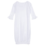 Load image into Gallery viewer, Baby Embroidery Sleep Gown (with Ruffle Sleeves) Set, White Color
