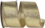 Load image into Gallery viewer, Gold / Silver Color -- Glimmer Gold / Silver Metallic Deluxe Weave Wire Edge Ribbon -- Various Sizes
