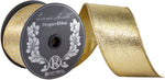 Load image into Gallery viewer, Gold / Silver Color -- Glimmer Gold / Silver Metallic Deluxe Weave Wire Edge Ribbon -- Various Sizes

