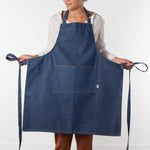 Load image into Gallery viewer, Denim Stonewash - Chef&#39;s Apron by Now Designs®
